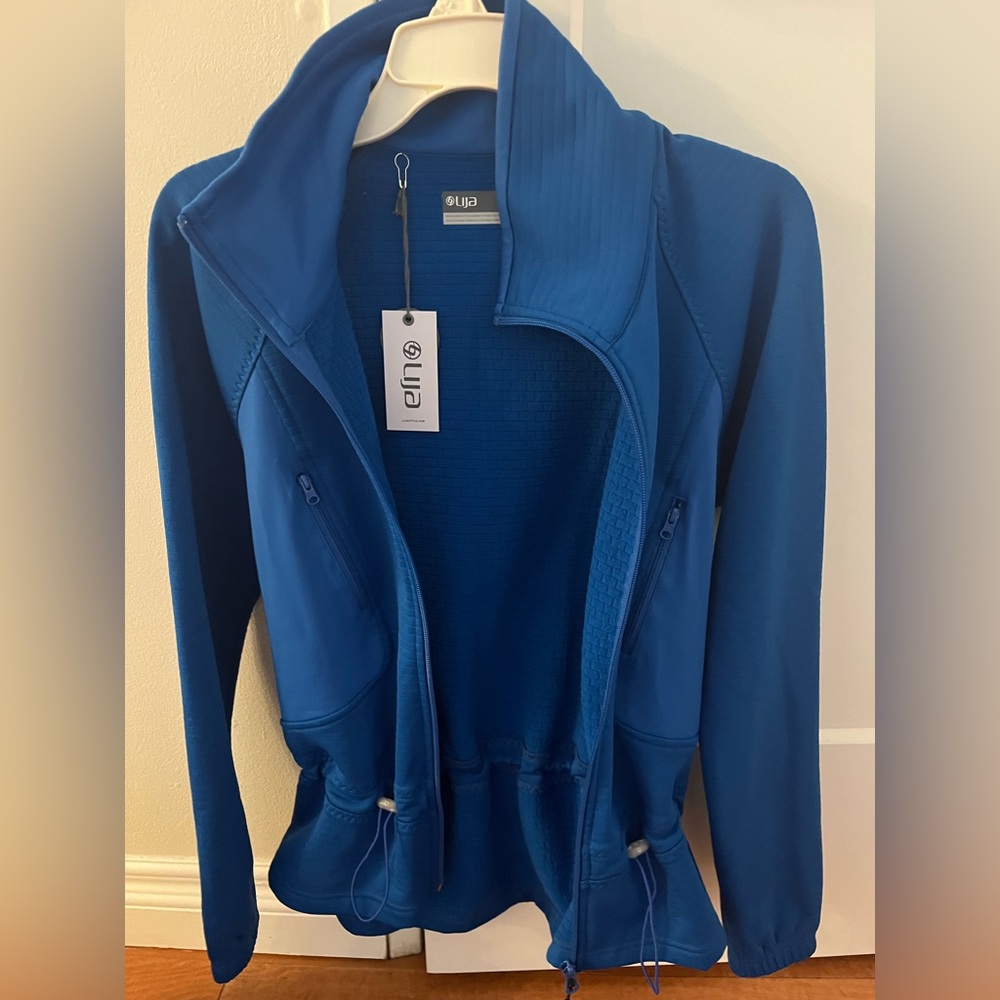 Lija royal Blue Golf Jacket with Adjustable Fit nwt